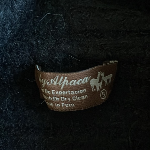 100% Baby Alpaca Cropped Open Cardigan Sweater Small - Picture 3 of 3